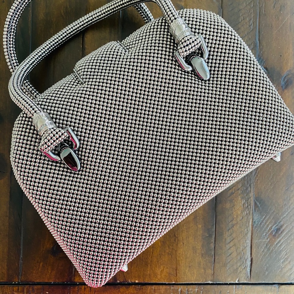 Vintage beaded chainmail box evening bag - Picture 4 of 6